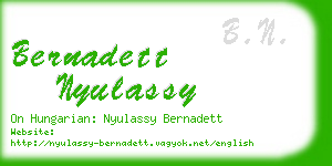 bernadett nyulassy business card